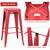 New Set of 4 30 Inches Metal Bar Stools High Backless Stools Indoor-Outdoor Stac 4 thumbnail