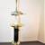 Neoclassical style table lamp with brass & black marble columnar base 2 thumbnail
