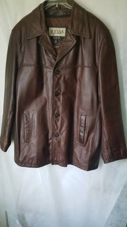 Fabulous Men's Leather Jacket Coat XL 1