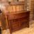Antique Wood Oak Bow front Dresser 2 thumbnail