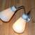MCM Twin Fiberglass Cone Shades Lamp , 1950's Table/ Desk Lamp.. 19 thumbnail