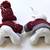 6" AUSTRIA Handmade Fabric Ornaments Couple Matching Sweaters 6 thumbnail