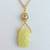 Natural Lemon Chrysoprase Gemstone And Cloisonne Pendant 1 thumbnail