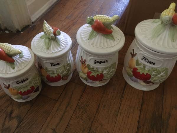 Vintage 4 piece Canaster Set 1