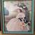 ANTIQUE 1930s ELEGANT WOMAN HAT FLOWERS SILKSCREEN FRAMED 1 thumbnail