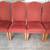4 solid wood dinning chairs upholster red 1 thumbnail