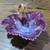 Hand Crafted Ceramic Leaf Dish With Gold Edging and Handle 1 thumbnail