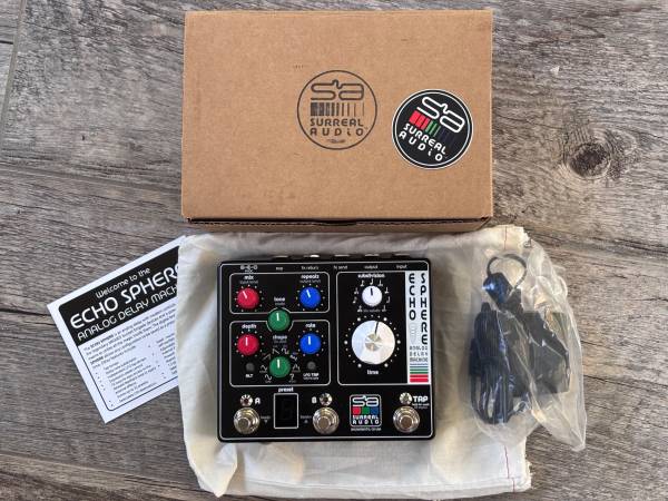 Echo Sphere Analog Delay Machine Guitar Effects Pedal - Box & Paperwor 1