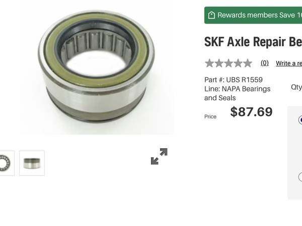 Chev 8.5 10 bolt diff Worn Axle repair Kit 1