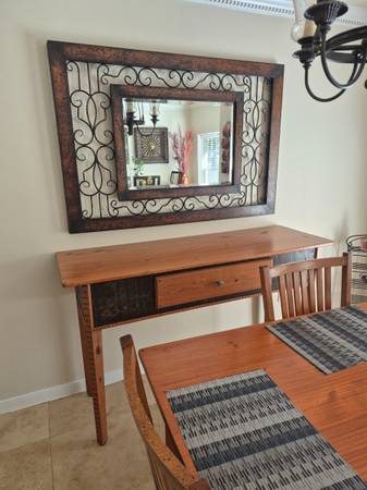 Rod iron metal mirror. 1