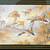 Antique Lithograph of Mallard Ducks - Flying over a Lake - River 4 thumbnail