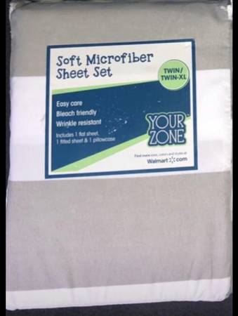 New Microfiber Twin Sheet Set Stripes 1