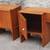 pair of matching walnut MCM vintage STEP END TABLES with inlays 16 thumbnail