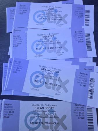 Hey Nothing tix for the eagles club 1