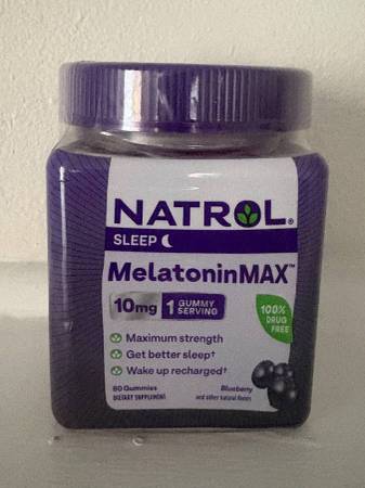 Save $15.38 + Tax - NEW NATROL 80 Gummies Melatonin MAX Blueberry 1
