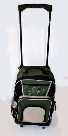 FUBU New Backpack with travel wheels and handle Size: 19"x11"x7" 1