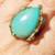 Natural Turquoise Ring, Size 8, Silver, 18K Gold, custom made. 2 thumbnail