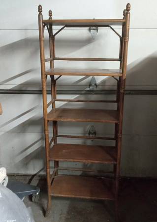 Vintage 5 Tier Rattan Shelving - Sturdy, No Loose Binds 1