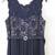 R&M Richards navy blue sequin flowing dress sz 14 wedding mother 1 thumbnail