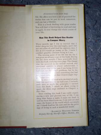 Dale Carnegie How to Stop Worrying & Effective Speaking Course Book - $25 (Madison)63471318705667124