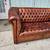 Vintage Brown Leather Chesterfield Sofa Loveseat 2 thumbnail