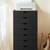 Small Black 7 Drawer Dresser/Cabinet - DELIVERY AVAILABLE 2 thumbnail