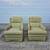 PROJECT: Midcentury Green Wingback Arm Chairs Lounge Chairs - A Pair 17 thumbnail