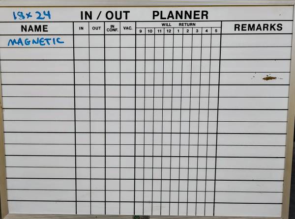 SCHEDULE BOARD - MAGNETIC - 18 x 24 inch 1