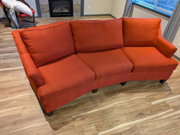 Red Conversation Sofa - Custom by Scott Directors Furniture 1