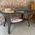 Natural Wicker Diamond High Back Chair & All-Weather Rattan Patio Tabl 9 thumbnail