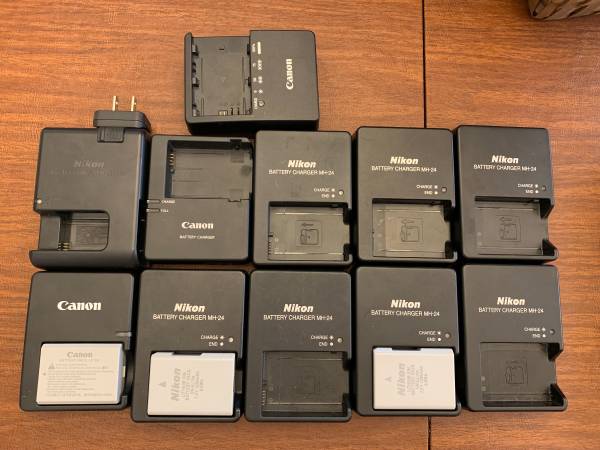 DSLR Camera Chargers and Batteries - Canon, Nikon, Sony 1