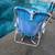 folding blue beach chair like new 3 thumbnail