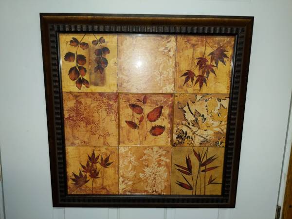 9-Panel Leaves Wall Print 1