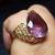 Vintage Large Amethyst Ring with 14K Woven Filagree Bypass Design 11 thumbnail