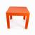 Kartell Style Acrylic Coffee Table Orange Large Parsons Square Vintage 2 thumbnail