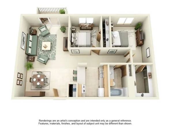 Modern, fully equipped 2 BDR in great neighborhood! 1