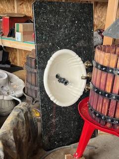 Granite Counter with China Bowl and Faucet 1