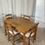 Solid Pinewood Kitchen Dining Table & 4 Chairs With Seat Cushions IKEA 8 thumbnail