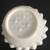 Vintage LE Smith crimped bowl white milk glass daisy and button 4 thumbnail