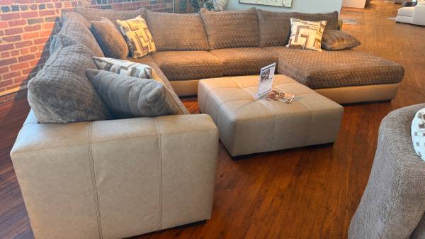 4 pc sectional sofa ,ottoman , pillows by Albany furniture 1