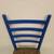 Vintage Blue Rush Seat Ladder-Back Chair – Italian Style – As-Is – $15 2 thumbnail