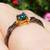 Natural Black Opal Ring Size 7.25 Antique silver, gold; one of a kind 7 thumbnail