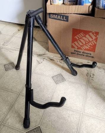 Proline A-Frame Heavy Duty Black Acoustic/Electric Guitar/Bass Stand 1