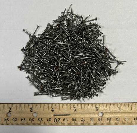 Flat head wire nails, ¾” long.  4 oz. 1