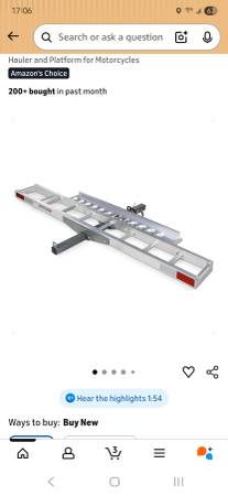 Black widow motorcycle bike hitch 1