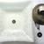 Mid-Century Modern Ceiling Lamp Fixture & Square Glass Shade, Flower 3 thumbnail