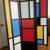 Screen room divider partition MCM Piet Mondrian style 6ft tall vintage 10 thumbnail