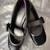 REACTION Kenneth Cole Black & Silver “Very Mary” Mary Jane Wedges Size 1 thumbnail