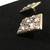 Vintage Square pierced earrings w/ filigree silver design 2 thumbnail