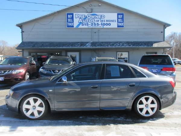 2004 Audi S4 AWD Sedan - 6 Speed Manual - Loaded - Low Miles - Special - $4,900 (Pre-Owned Autos of Des Moines)63613538317953120